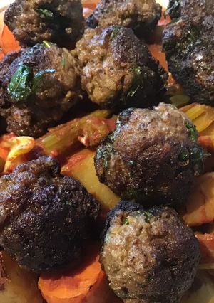 A picture of California Farm Mint Ground Lamb Stew.