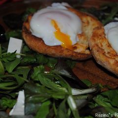 A picture of Poached eggs.