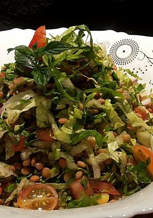 صورة لوصفة تبولة العدس