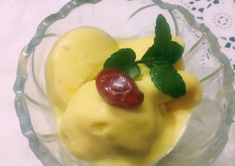 Recipe of Homemade Mango Icecream(only 3 ingredients)