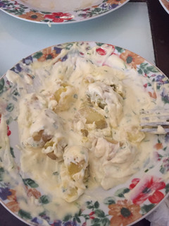 Una foto de Patatas al vapor con alioli