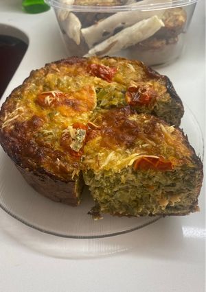 Una foto de Soufflé de puerro bajo en calorías