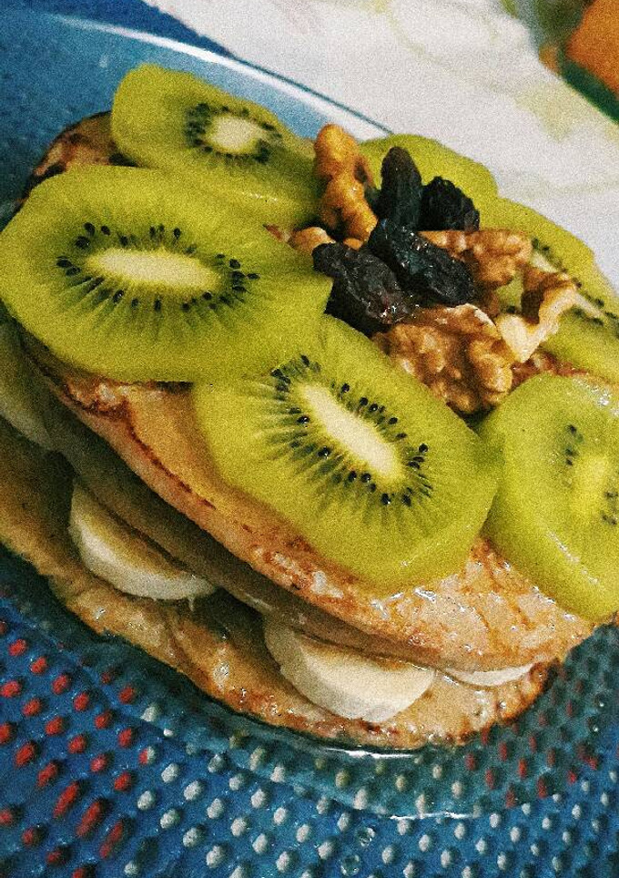 Una foto de Panqueques de avena con plátano