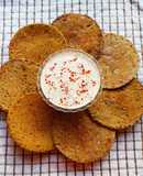 Jowar Bhakri With Vegetables. (Accompanied With Cucumber, Carrot Raita)