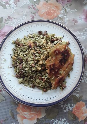 عکسی از دستور لوبیا چشم بلبلی پلو