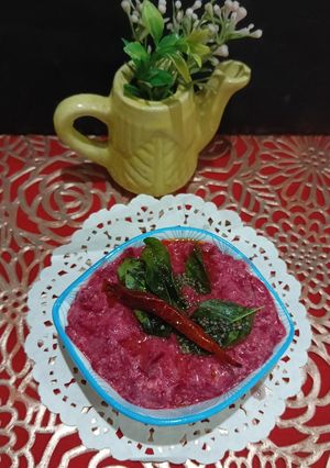 A picture of Beetroot Pachadi.