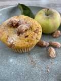 Kürbis-Apfel-Muffins mit gebrannten Mandeln #floostyle #backebackekuchen