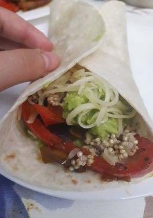 Una foto de Fajitas de quinoa vegetarianas