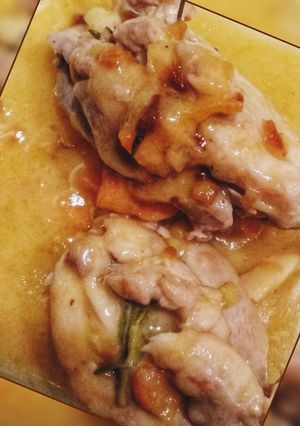 Foto di Pollo carote e vino bianco