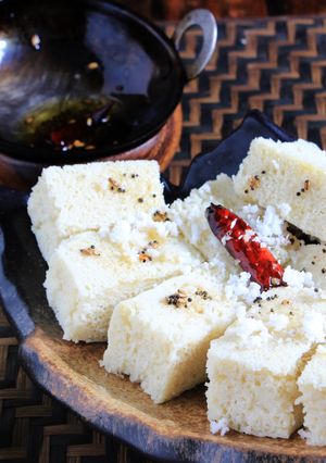 A picture of Katta Dhokla.