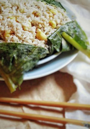 Hình của món Cơm lá sen (phiên bản chay).