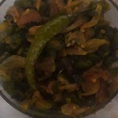 A picture of Onion bhindi.