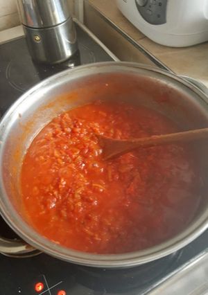 Una foto de Salsa de tomate casera