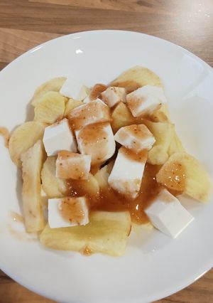 Foto principal de Manzana asada con queso y mermelada