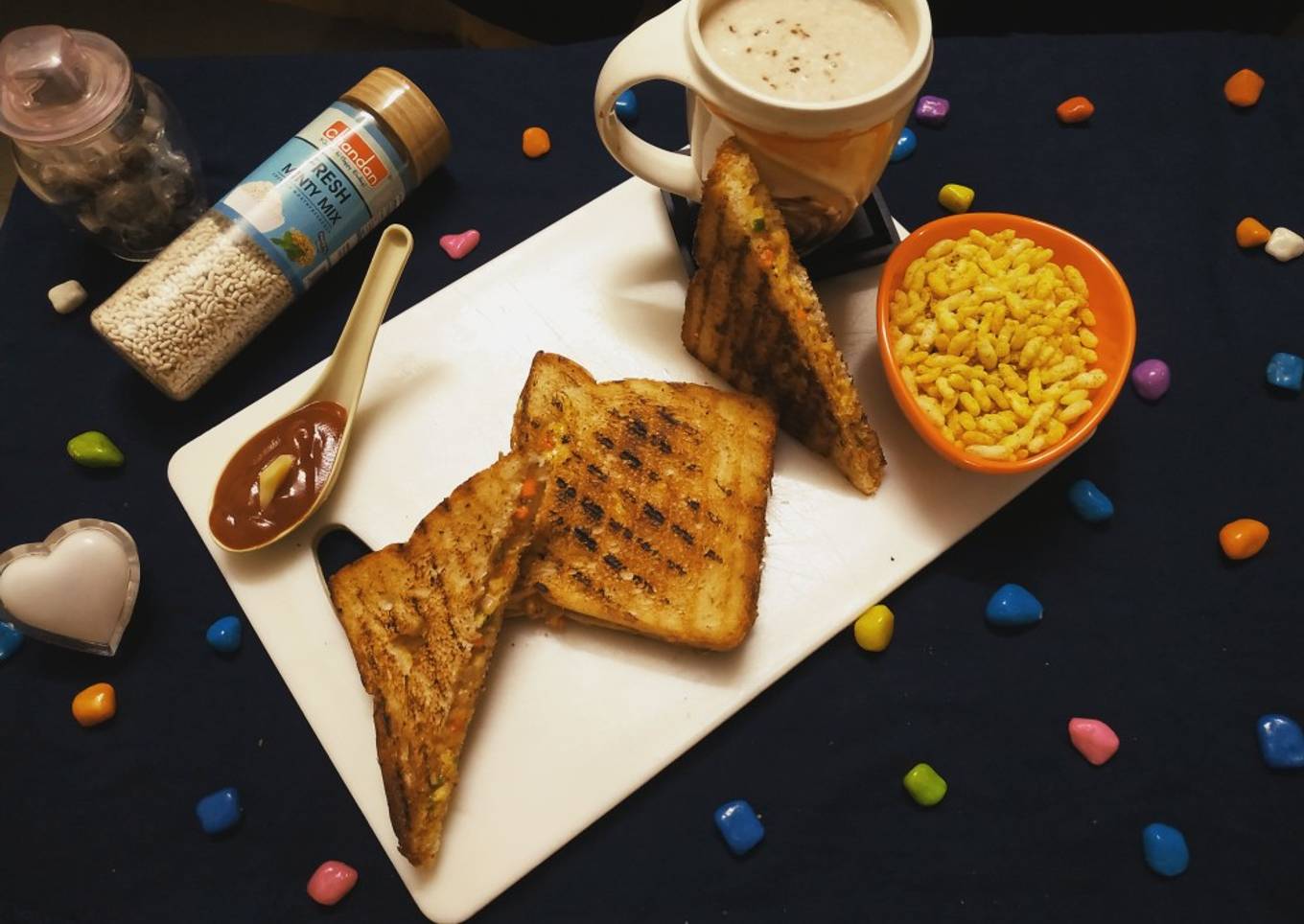 Mix Veg Mayo Sandwich Grill On Tava it by