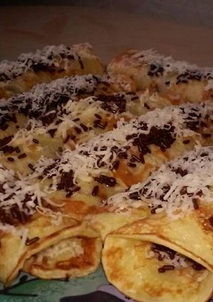 Foto resep Crepes Pisang Coklat Keju