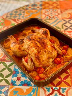 Una foto de Pollo entero asado a la cerveza