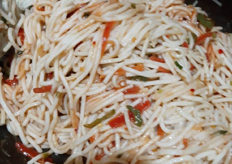 Steps to Make Speedy Vegetable chow may