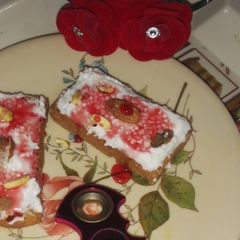 Roohafza twist on toast A picture of Roohafza twist on toast.