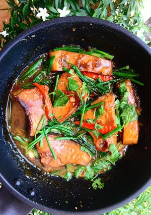 Hình của món Cá bớp kho.