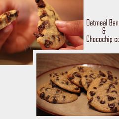 A picture of Oatmeal Banana chocochip Cookies.
