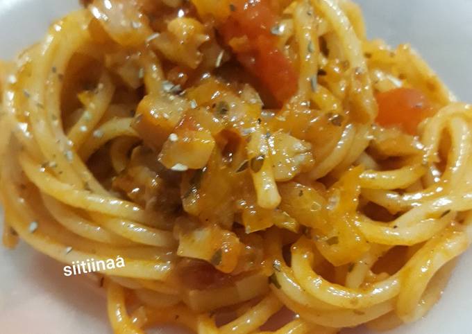 Cara Bikin Spaghetti with bolognese sauce Enak