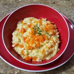 Una foto de Risotto de Zanahoria