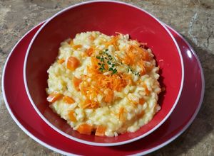 Una foto de Risotto de Zanahoria