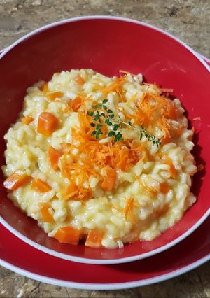 Una foto de Risotto de Zanahoria