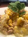 Revuelto de huevos con atún en conserva
