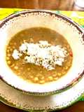 Curry de garbanzos con crema de coco