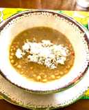 Curry de garbanzos con crema de coco
