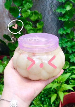 Hình của món Vải ngâm đường phèn.
