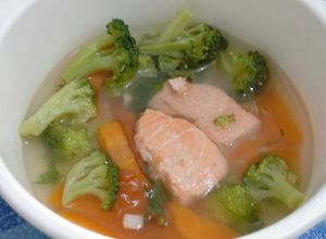 Foto resep Sup salmon untuk anak (usia 1th lebih)