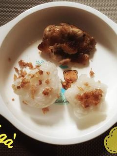 Hình của món Xôi gà - Ăn dặm cho bé.