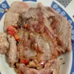 Una foto de Chuletas de aguja a la mostaza
