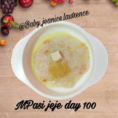 A picture of MPasi 9m+ bubur wortel+kentang.