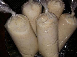 Una foto de Bolis de cacahuate con plátano