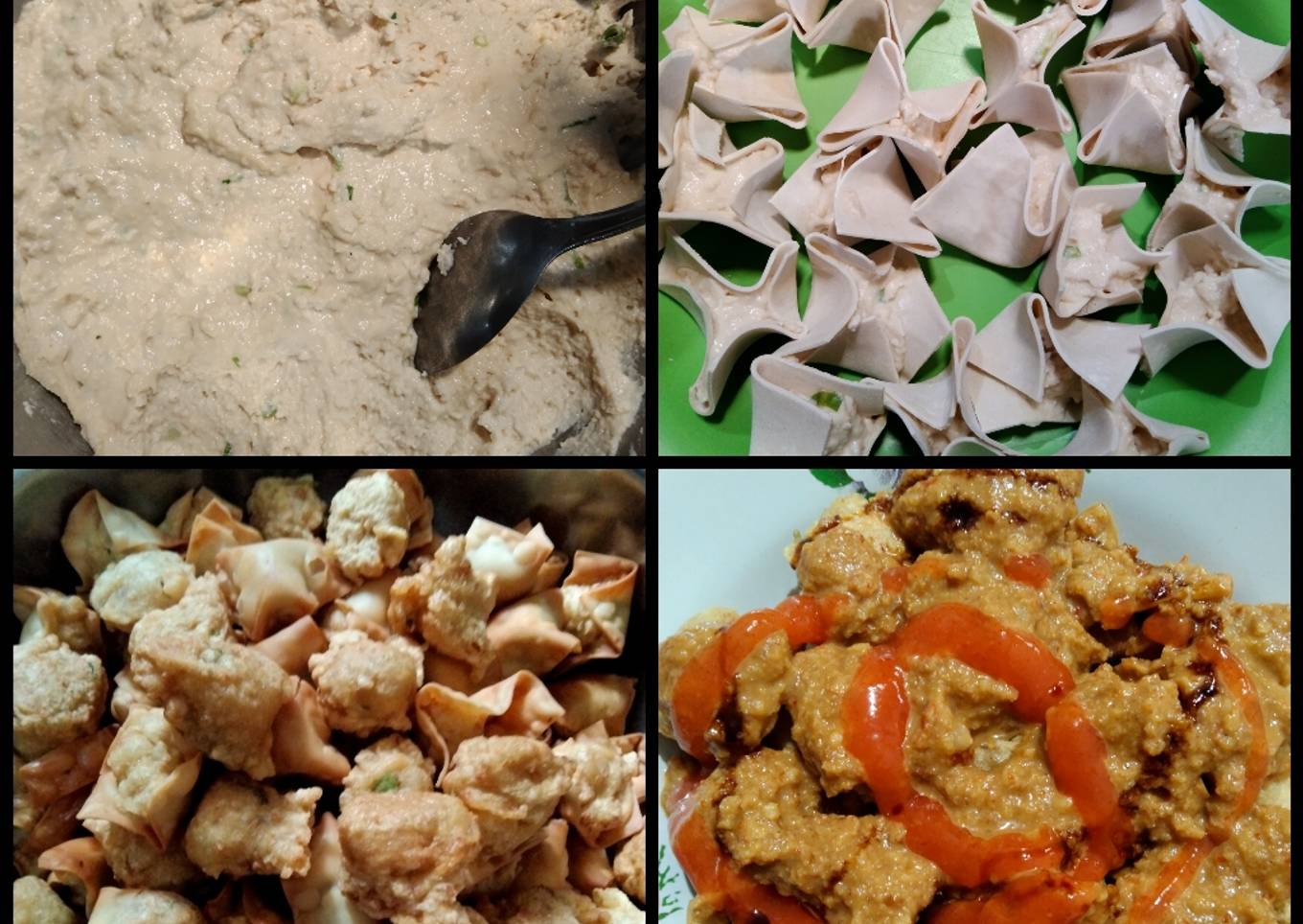 Batagor tanpa ikan/ayam + bumbu kacang