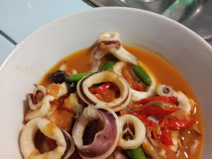 Cara Gampang Membuat Resep Cumi pedas saus tiram yang Sempurna Anti Ribet, Lezat Sekali