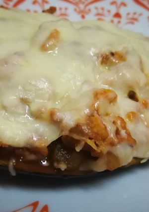 Una foto de Berenjena rellena