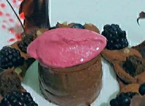 Una foto de Helado artesanal de frambuesa
