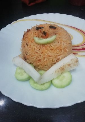A picture of Onion Jeera Pulao.