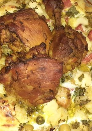 صورة لوصفة طاجين بطاطا ودجاج 🍗🥔
