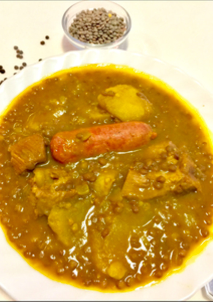 Una foto de Lentejas con costilla y chorizo