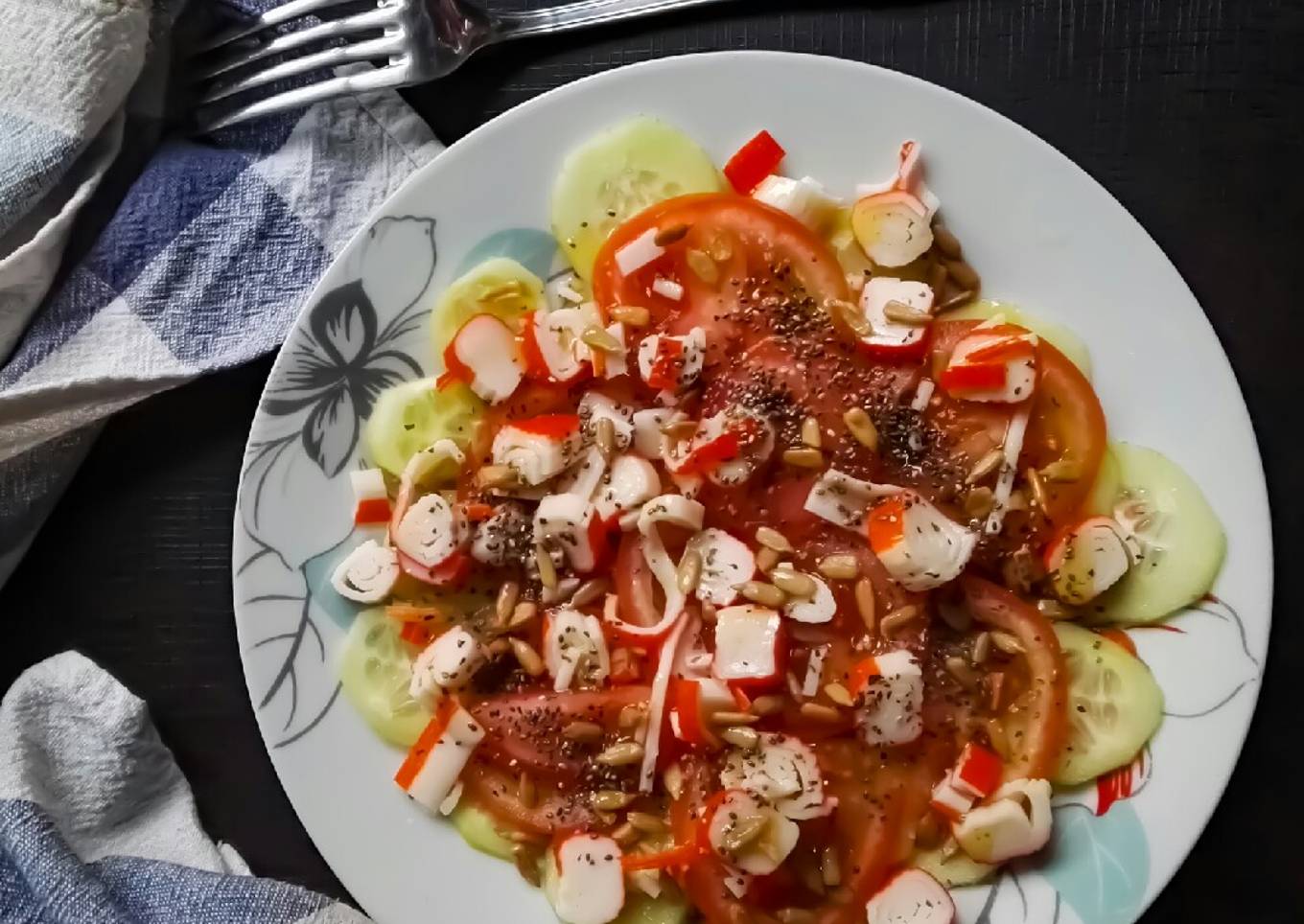 Ensalada de tomate y pepino