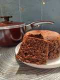 Torta de chocolate sin gluten. En cacerola Essen de 18 cm