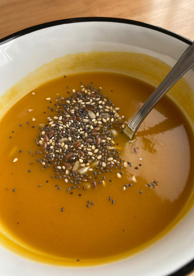 Una foto de Crema de calabaza reconstituyente muy fácil