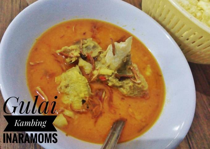 Bagaimana Menyiapkan Gulai kambing rempah pas no eneg, Enak