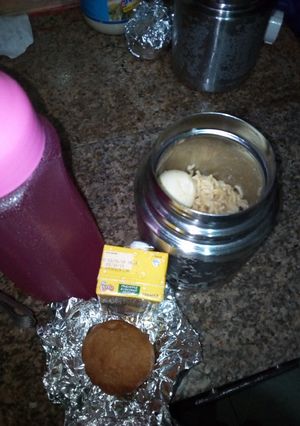 A picture of Indomie and boiled egg.